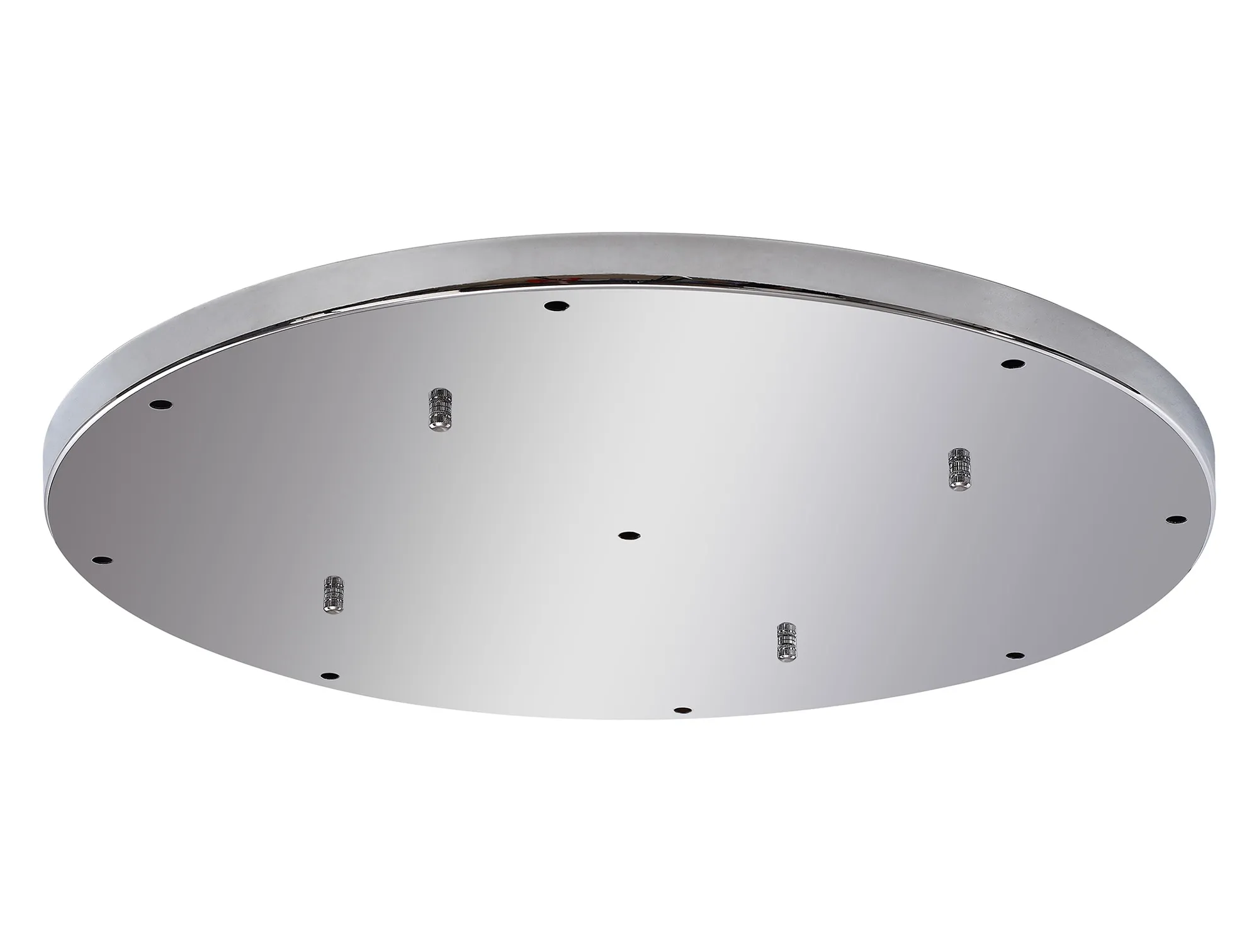Hayes 9 Hole 60cm Round Ceiling Plate Polished Chrome Stainless Steel